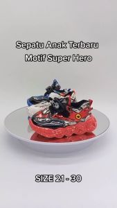 Sepatu Anak Laki Laki / Perempuan Import Model IRON MAN Led Terbaru BISA COD