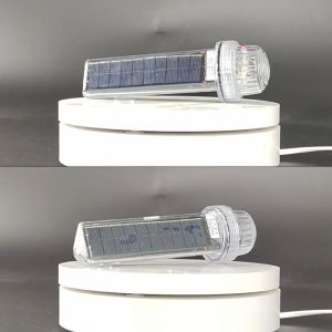 SINALIZE Waterproof Flash Boat Light Solar Powered Warning Lamps Marine Navigation Light Signal Light Flashing Marine Net Mark/Position