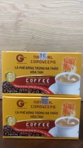 Cà phê Hòa Tan 3in1 Coffee Natural Cordyceps Bitechpharm 16 gr x 12 gói Đông Trùng Hạ Thảo