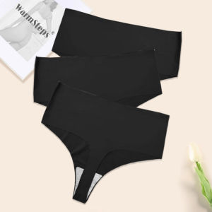 WarmSteps 3 Nữ Cao Tầng Liền Mạch Quần Lót Thoáng Khí Băng Lụa Quần Lót Chữ G Quần Lót Nữ Dây Dệt Kim Cotton Polyester