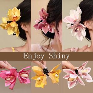 1pcs Orchid Flower Hair Claws Artificial Floral Hair Crab Clips for Women Girl Gift Hair Accessories