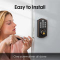 Keyless entry door lock - electronic door lock with keypad, smart latch lock with automatic lock, safe waterproof smart lock 19l. 