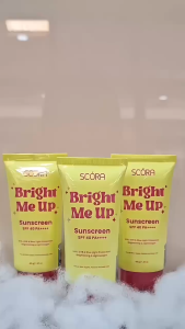 [PAKET 3PCS] SCORA Bright Me Up Sunscreen 40 gr Sunblock - Mencerahkan Melindungi UV