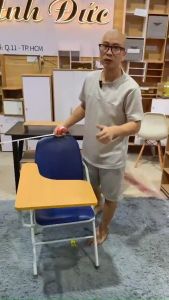 Ghế liền bàn gấp gọn tiện dụng cho học sinh sinh viên. Phù hợp văn phòng trung tâm lớp học. Chất liệu cao cấp