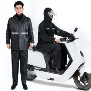 เสื้อกันฝนสะท้อนแสง เสื้อกันฝนแบบเต็มตัว เสื้อกันฝนผู้ใหญ่ ไม่มีน้ำรั่วสักหยด พร้อมแถบสะท้อนแสง ตัวเลือกขนาดหลายขนาด