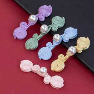 Nút Ngọc Trai Thủ Công Cao Cấp Nút Trang Trí Hoa Đỏ Phong Cách Trung Hoa Nút Trang Trí Truyền Thống Cho Trang Phục Tang Và Cheongsam