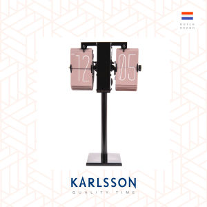Karlsson Flip clock No Case mini faded pink black stand (Table/Hanging)  [Ready Stock] Flip Clock Table clock Modern Luxury for Living Room Home Decor