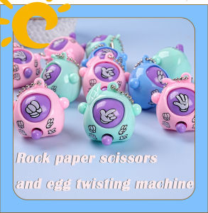 10/20/30pcs Rock paper scissors and egg twisting machine Fun birthday gifts Cartoon Key Buckle Christmas Stocking Fillers