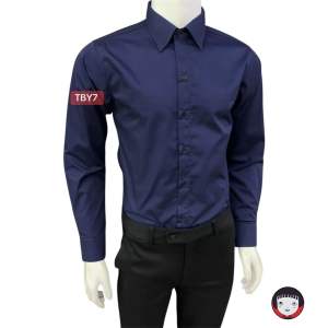 เสื้อเชิ้ตสีกรมแขนยาวผู้ชายสีกรม ไม่มีกระเป๋า (slim fit เข้ารูป)อก 36-50นิ้ว