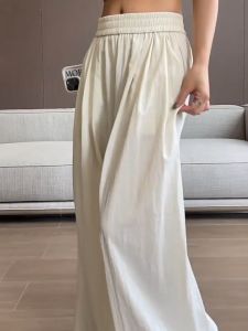 Korean Dress🎉กางเกงผู้หญิง💟กางเกงทำงานผู้หญิง กางเกงขากว้างเอวสูงสไตล์ขี้เกียจกางเกงลำลองทรงหลวมสไตล์เกาหลี