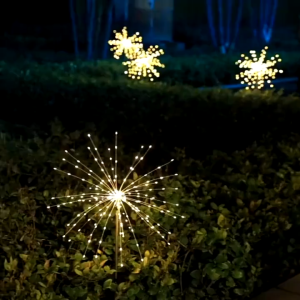 Solar Christmas Lights Outdoor Waterproof 200/150 LED Firework Lamps Garden Decorations Solar Light