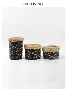 Natural Sea Grass Handwoven Storage Basket Desktop Miscellaneous Snacks Organizer Basket Home Storage Utility Basket