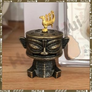 จีน Sanxingdui โลหะผสมธูป Burner สร้างสรรค์น่ารัก Mini ธูป Burner ในร่มบ้านเครื่องประดับจีน Travel ของที่ระลึก