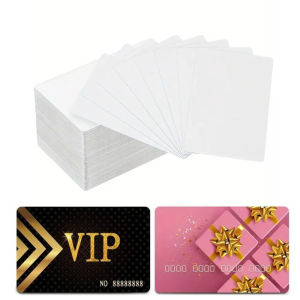 50Pcs Double-Sided Sublimation Metal White Business Cards Blank 0.22mm Thickness Aluminum Printable Name Card for Custom DIY