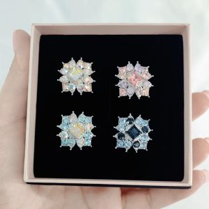 SO SEOUL Julian Vintage Burst Austrian Crystal Mini Baby Brooch Keronsang Pin Hijab