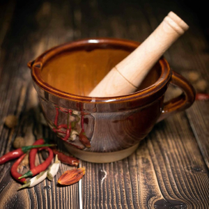 Wooden Mortar and Pestle for Crushing Large Size