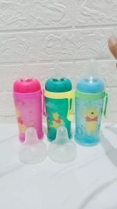 BOTOL MINUM BOTOL SUSU 2IN1 DISNEY BABY KARAKTER THE POOH SIZE 300ML BPA FREE BAHAN PP BERKUALITAS