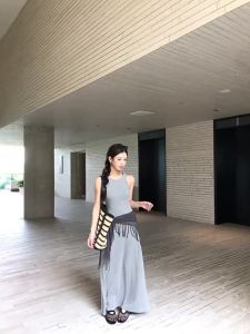 French Style Slim Fitting Maxi Dress