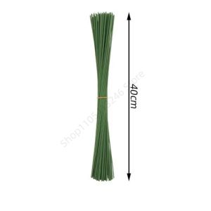 10/20/50Pcs Artificial Green Flower Stems DIY Floral Material 2mm Diameter Handmade Wire Stem Accessoies Flower Branche Making