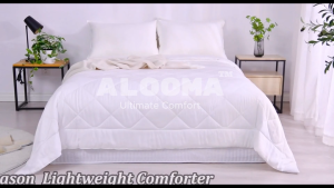 ALOOMA Premium Selimut Lembut Sejuk | Duvet Quilt Comforter | Tebal Lembut Sejuk Hotel Grade Selimut | Thick Ultra Soft Microfiber Blanket | Breathable & All Season Bedding | Single Queen King