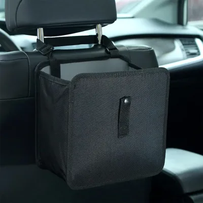 Foldable Car Trash Can Hanging Waterproof Leakproof Trash Can Storage Bag for Car with Large Capacity Car Interior Accessories