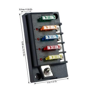 12V ฟิวส์บล็อก 4/6 วงจรกันน้ํา Marine ฟิวส์แผงรีเลย์กล่องชุดไฟ LED Damp-Proof สําหรับรถ RV รถบรรทุกเรือ