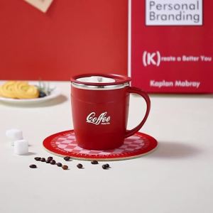 1pc 500ml 304 Stainless Steel Coffee Mug Double Wall Vacuum Insulated Tumbler with Lid Spill Proof Travel Cup for Hot Cold Drink