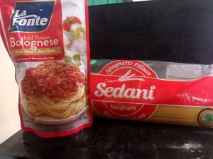 paket lengkap spagheti sedani 1kg + sauce bolognes 315gram