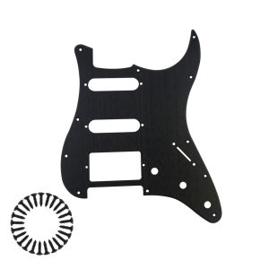 Phrilam 11 Hole Metal Aluminum Anodized Modern Style ST/Strat HSS Pickguard Guitar Pick Guard Scratch Plate for USA/Mexico St