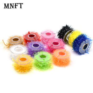 MNFT 2Spool Fly Tying Ice Chenille Material For tying Nymphs Streamer Fly Marabou Jig Ice Jig Flies Sea Fishing Bass Pike Lures