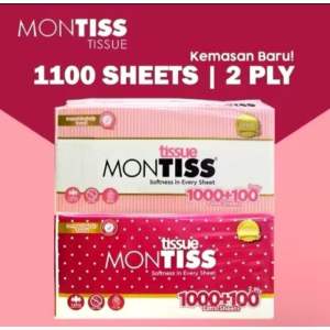 Tisu Facial Montiss 1000 sheet up 1100 sheet
