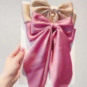 Korea Elegant Long Bow Hairpin Fashion Large Ribbon Hair Clip Cute Hairclip for Women Girls Hair Accessory