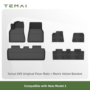 TEMAI | For Tesla Model 3 and Y Rejuvenated XPE Leather Car Mat