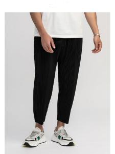 กางเกงลำลองชายทรงหลวม ทรงเก้าส่วน ทรงหลวม ระบายอากาศได้ดี ทรงกระบอก กางเกงขายาวผ้าโพลีเอสเตอร์สำหรับฤดูร้อน