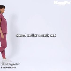 KUNGFU SCRUBS Nursing Set Beauty Salon Uniform Women’s Fitted T-shirt & Pants 2pcs Set Soft and Breathable Healthcare Workwear