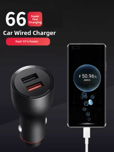 CRDC | Car Charger Suitable for Huawei Super Fast Charge Honor Car Cigarette Lighter Adapter Plug TH1351 Universal 12V 24V Input