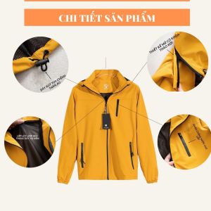 Áo Khoác Gió Nam Nữ 2 Lớp Tráng Bạc Cao Cấp Chống Mưa Phong Cách Trẻ Trung