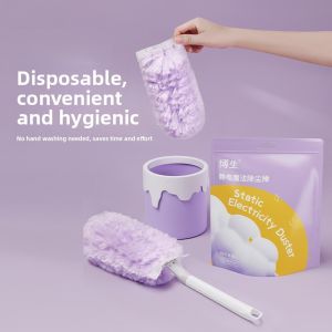 Disposable Electrostatic Dust Removal Broom Chicken Feather Duster Cleaning Tool for Home Window And Dust Spot Removal