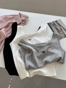 หลากหลาย เรียบง่าย น้ําแข็ง ผ้าไหม เกลียว เสื้อกั๊ก ฤดูร้อน สั้นบาง แขนกุด สลิมฟิต ด้านบน ผู้หญิง แฟชั่น ลำลอง สวมชุดชั้นในแจ๊กเก็ต