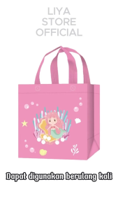 Tas Ulang tas bekal Tahun Anak" Tebal/Souvenir/Tas Hadiah Ultah/Goodiebag Motif Kartun/tas termurah