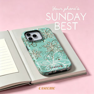Potdemiel | Minimalist Ship & Waves For 2 in 1 Flower Case For iPhone 17 16 15 14 13 Pro Max Luxury Phone Cover CaseChic