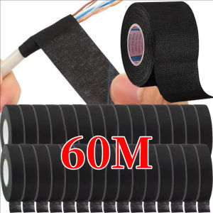 15/60 Meter Heat-resistant Flame Retardant Tape / Flame Retardant Tape / Adhesive Cloth Tape for Car Cable Harness Wiring Loom Protection