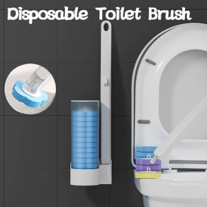 Disposable Toilet Brush Wall-Mounted Cleaning Tool for Bathroom Replacement Brush Head Wc Accessories