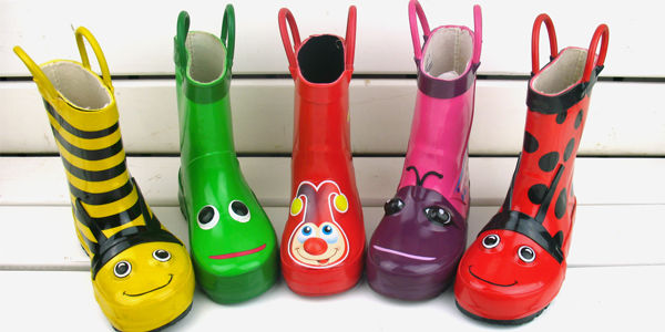 Baby Rubber Boots Boys and Girls Non-Slip Three-Dimensional Rain Boots ...