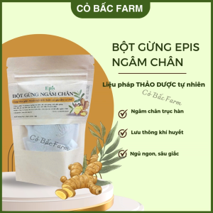Bột gừng ngâm chân Epis giúp ngủ ngon trục hàn lưu thông khí huyết khử mùi chân túi 30G gồm 3 túi lọc - CỎ BẤC FARM