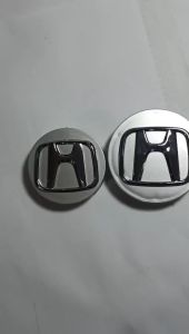 Logo mâm xe Honda chụp mâm chụp Lazang xe Honda đường kính 58mm và 69mm Màu bạc Logo Crom. Hondabac.