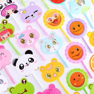 20PCS Plastic Cartoon Hand Fan Ballpoint Pen Wedding Birthday Party Gift Pinata Filler Baby Decor Gifts Small Gifts for Guests
