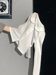 เสื้อคาร์ดิแกนถักแขนยาวบางสไตล์เกาหลี คอตุ๊กตา แฟชั่นฤดูใบไม้ร่วง/ฤดูหนาว สำหรับผู้หญิง เสื้อคลุมกันหนาวแบบสวมหัว