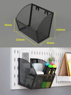 QINFEI | Vertical Desk Side Pegboard Display & Storage Organizer