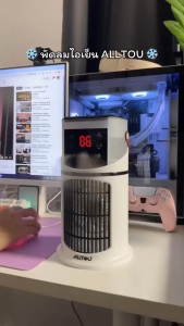 ALLTOU พัดลม พัดลมทาวเวอร์ 3 In 1ปรับได้ 9 โหมด พัดลมไร้ใบพัด ความชื้น 3 หมดเวลา 8H พัดลมตั้งโต๊ะ ระบายความร้อนอย่างรวดเร็ว Humidifying Tower Fan